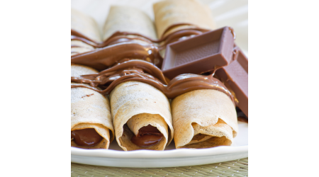 25 έτοιμες Κρέπες με Πραλίνα & Μπισκότο